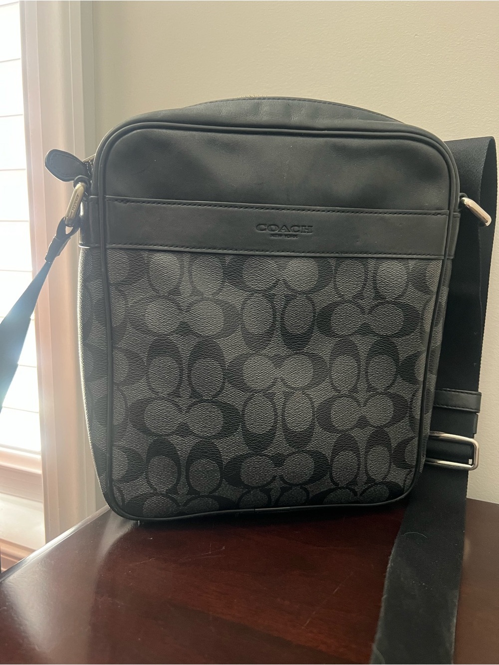 CoachWorld Black Signature Crossbody Bag